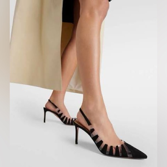 NWT Aquazzura Hot Rumor 75 Sling, Size 39.5 - Picture 4 of 16